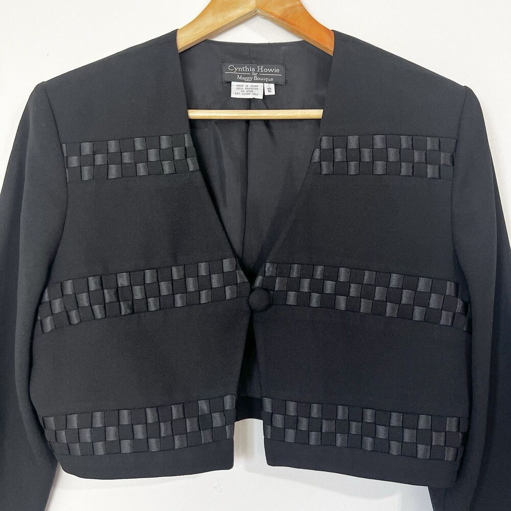 Cynthia Howie For Maggy Boutique Blazer Vintage Cropped Women’s 12